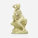 Nymph by Edmond Lachenal and Ferdinand Faivre, c. 1899, glazed earthenware, sold Jan 2024