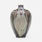 Reticulated vase by Edmond Lachenal and Émile Decoeur, c. 1900, glazed stoneware, sold Jan 2024