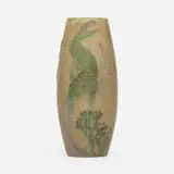 Paul Milet, Vase with carp and crustacean, c. 1900, glazed stoneware