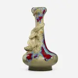 Charles Virion for Boué et Petit, Vase with lizard, c. 1900, glazed stoneware