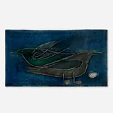 Rut Bryk, Wall plaque, c. 1955, glazed stoneware