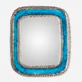 Irma Yourstone, Wall mirror, c. 1965, glazed earthenware, glass
