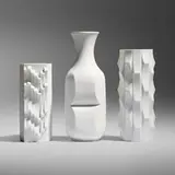 Heinrich Fuchs, Collection of three vases, c. 1965, glazed porcelain