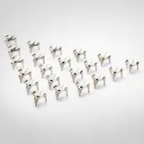 Hammonia-Motard, Vogelflug candleholder set, c. 1965, chrome-plated metal