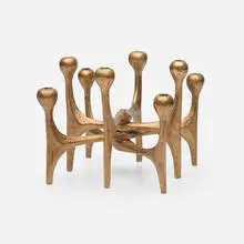 Michael Harjes, Candelabrum, c. 1965, gilt bronze
