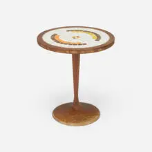 Modern, Occasional table, c. 1950, walnut, glass tiles