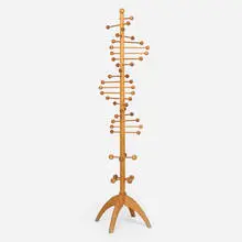 Modern, Double Helix coat rack, cherry