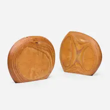Dick Shanley, Vases, set of two, c. 1975, carved plywood