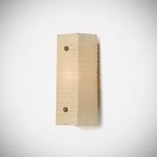 attribution Pierre Guariche, Sconce, c. 1960, lacquered steel, parchment, brass