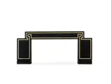 Linley: Eltham Palace Fire Surround, ebonised wood inlaid with mother of pearl