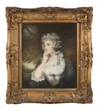 Portrait of Mrs Wilson Gale Braddyll by Joshua Reynolds, pastel, sold Mar 2018