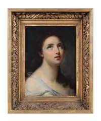 Jean-Baptiste Greuze, Portrait of a lady, said to be Madame Genevieve Brossard de Beaulieu,, oil on canvas