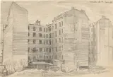 Lyonel Feininger, Wohnhäuser, Berlin (Apartment Buildings, Berlin), 1906, Bleistift auf Papier