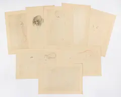 Gustav Klimt, 25 Handzeichnungen, 1919, Orig.-Halbleinenmappe mit 25 Lichtdrucken nach Zeichnungen, auf Papier, mit Titelblatt und Inhaltsverzeichnis