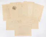 Gustav Klimt, 25 Handzeichnungen, 1919, Orig.-Halbleinenmappe mit 25 Lichtdrucken nach Zeichnungen, auf Papier, mit Titelblatt und Inhaltsverzeichnis