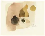 5. Juli 64 by Julius Heinrich Bissier, 1964, Farbtusche auf Bütten, sold Dec 2017
