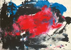 Ohne Titel by Fred Thieler, 1984, Mischtechnik auf Velin, sold Dec 2017