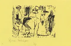 Lyonel Feininger, Gespenster, 1919, Holzschnitt auf Seidenpapier