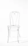 Rita McBride, Chair (clear), 2000, Muranoglas, Plastikband