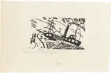 Lyonel Feininger, Raddampfer, 1918, Holzschnitt auf Japanbütten