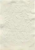 Ohne Titel (Davidstern) by Günther Uecker, 1995, Prägedruck auf festem Bütten, sold May 2026