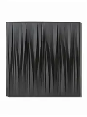 Pino Manos, SINCRONICO NERO IN DIVENIRE, 2015, Mischtechnik auf Leinwand, im Acryl-Objektrahmen