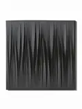 Pino Manos, SINCRONICO NERO IN DIVENIRE, 2015, Mischtechnik auf Leinwand, im Acryl-Objektrahmen