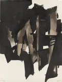 Pierre Soulages, Lithographie no. 15, 1964, Lithografie auf cremefarbenem BFK Rives-Velin