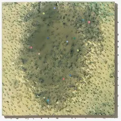 Willi Siber, Ohne Titel, 2013, Nägel, Epoxydharz und Acryl auf Polyiso-Hartschaum (PIR)