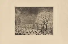 James Ensor, Les patineurs, 1889, Radierung auf dünnem Japanbütten