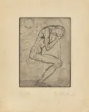 Wilhelm Lehmbruck, Der Pilger, 1912, Kaltnadel auf cremefarbenem Velin