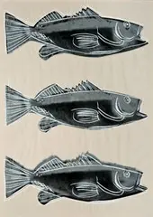 Fish by Andy Warhol, 1983, Screenprint on wallpaper, sold Oct 2012