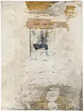 Lawrence Carroll, Obituary Series (4), c. 1987-1991, Mixed media collage on paper