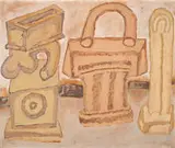 William Brice, Untitled, 1978, Oil on Masonite