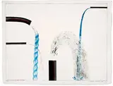 David Hockney, Water Pouring into Swimming Pool, Santa Monica, 1964, Lithograph in colors on Japanese handmade paper