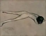 Nude on Sand, Oceano by Edward Weston, 1936, Vintage silver gelatin photographic print, sold Oct 2012