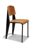 Standard chair by Jean Prouvé, c. 1950, Enameled-steel, laminated beech, aluminum, sold Oct 2012