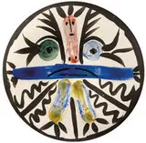 Personnages #28 by Pablo Picasso, 1963, White earthenware clay, decoration in engobes and enamel, sold Oct 2012
