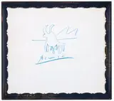 Toros by Pablo Picasso, c. 1957, Drawing in blue crayon, sold Oct 2012