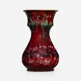 Vase by George E. Ohr, 1898-1910, glazed earthenware, sold Jan 2024