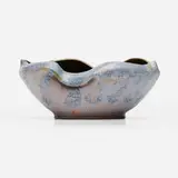Vase by George E. Ohr, 1897-1900, glazed earthenware, sold Jan 2024