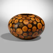 Philip Moulthrop, White Pine Mosaic Globe, 1996, white pine, resin