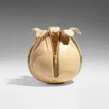 Paul Stafford, Zipper vase, c. 2010, spalted maple, fabric, metal