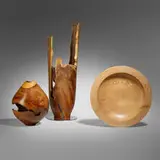 Liam O'Neill, Collection of three works, 2005, Irish yew, lacewood, yew, stainless steel