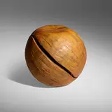 Jon Brooks, Ball Chair, 1986, carved white pine, acrylic paint