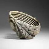 Vessel by Jacques Vesery, Michael Lee, and Hans Weissflog, 2004, maple, pigment, sold Nov 2023