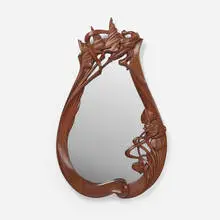 Art Nouveau mirror by Nikolai Ossipov, 1993, mahogany, sold Nov 2023