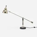Édouard-Wilfred Buquet, Table lamp, c. 1995, chrome-plated brass, aluminum, painted wood, plastic