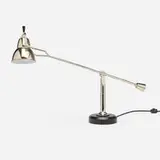 Édouard-Wilfred Buquet, Table lamp, c. 1995, chrome-plated brass, aluminum, painted wood, plastic