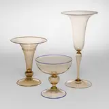 Murano, Collection of three Soffiato vases